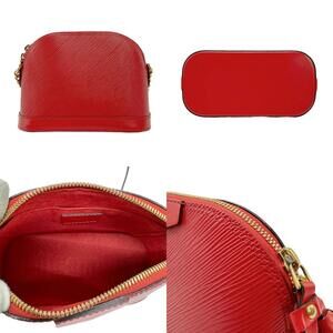 Louis Vuitton Epi Leather Alma Shoulder Bag Coquelicot red